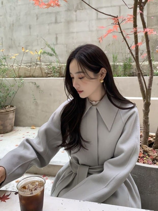 纯手工制造绝美长款大衣  羊毛100%