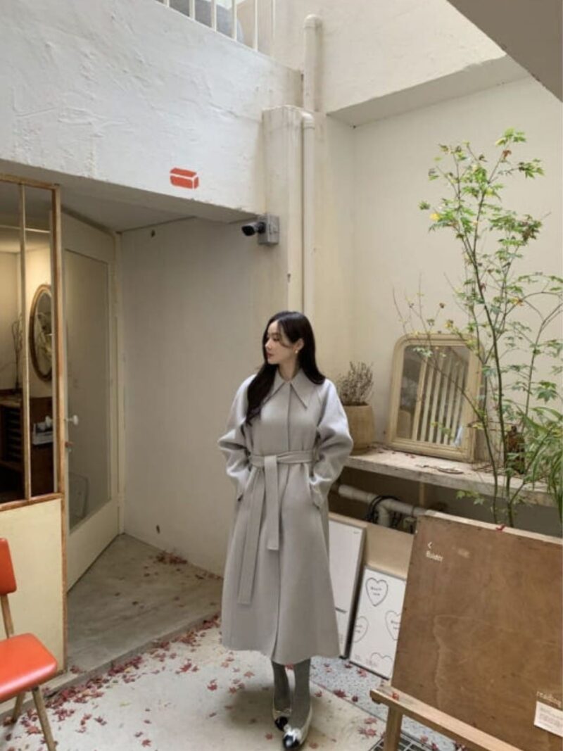 纯手工制造绝美长款大衣  羊毛100%