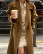 属于冬天的焦糖色 纯手工制作 90羊毛10羊绒