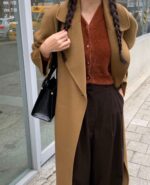 属于冬天的焦糖色 纯手工制作 90羊毛10羊绒