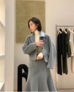 高级感短款大衣 羊毛90羊绒10