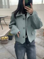 高级感短款大衣 羊毛90羊绒10