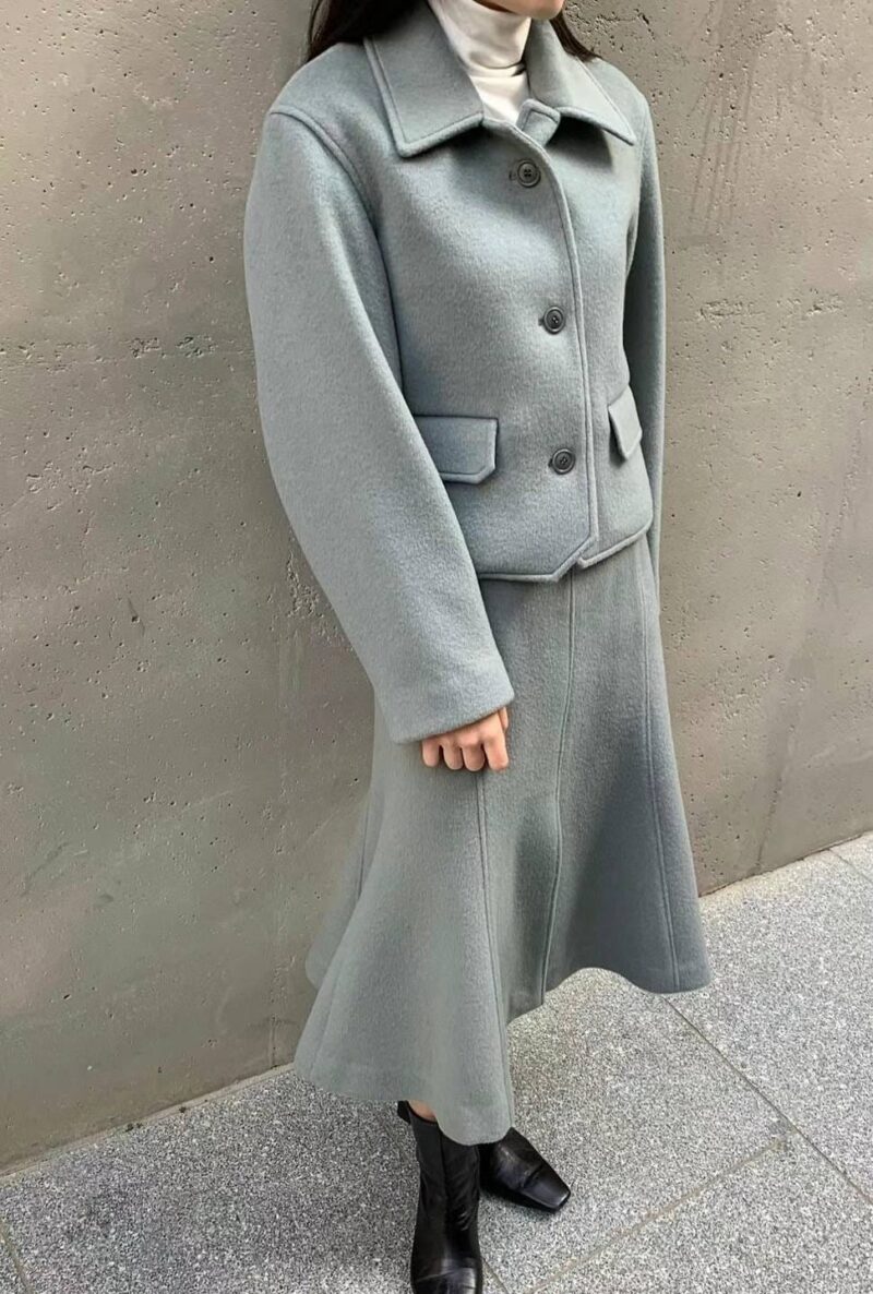 高级感短款大衣 羊毛90羊绒10