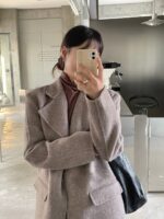 长款大衣 纯手工制作 100%绵羊毛