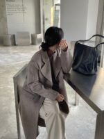 长款大衣 纯手工制作 100%绵羊毛