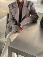 长款大衣 纯手工制作 100%绵羊毛