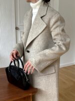 长款大衣 纯手工制作 100%绵羊毛