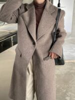 长款大衣 纯手工制作 100%绵羊毛