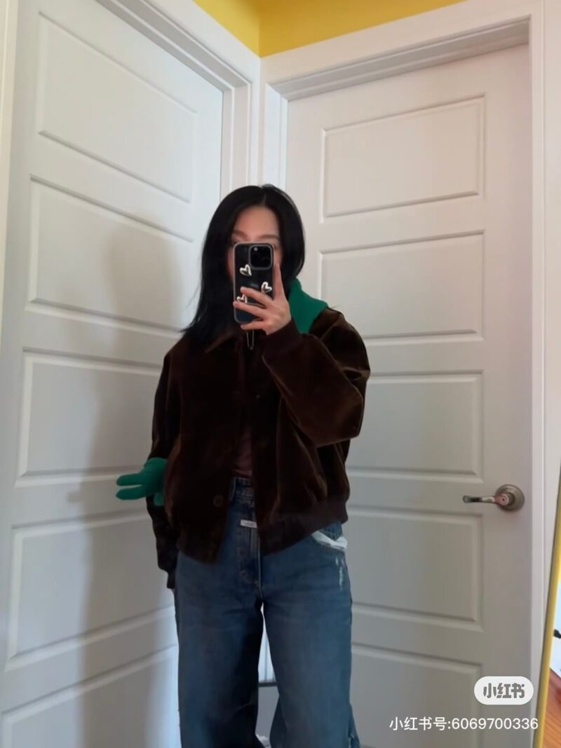 美拉德复古丝绒夹克外套