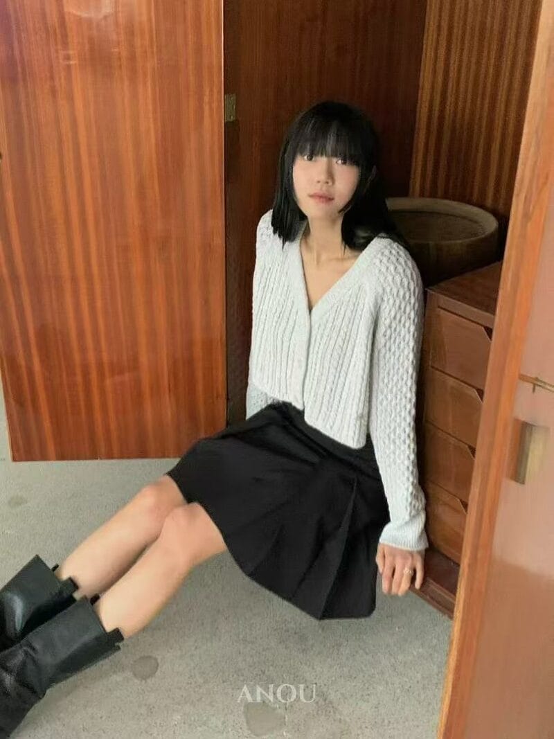 短款气质姐姐的针织开衫 太温柔了