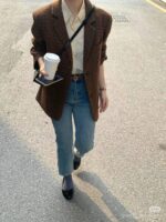 美拉德英伦风复古格子外套 羊毛50%