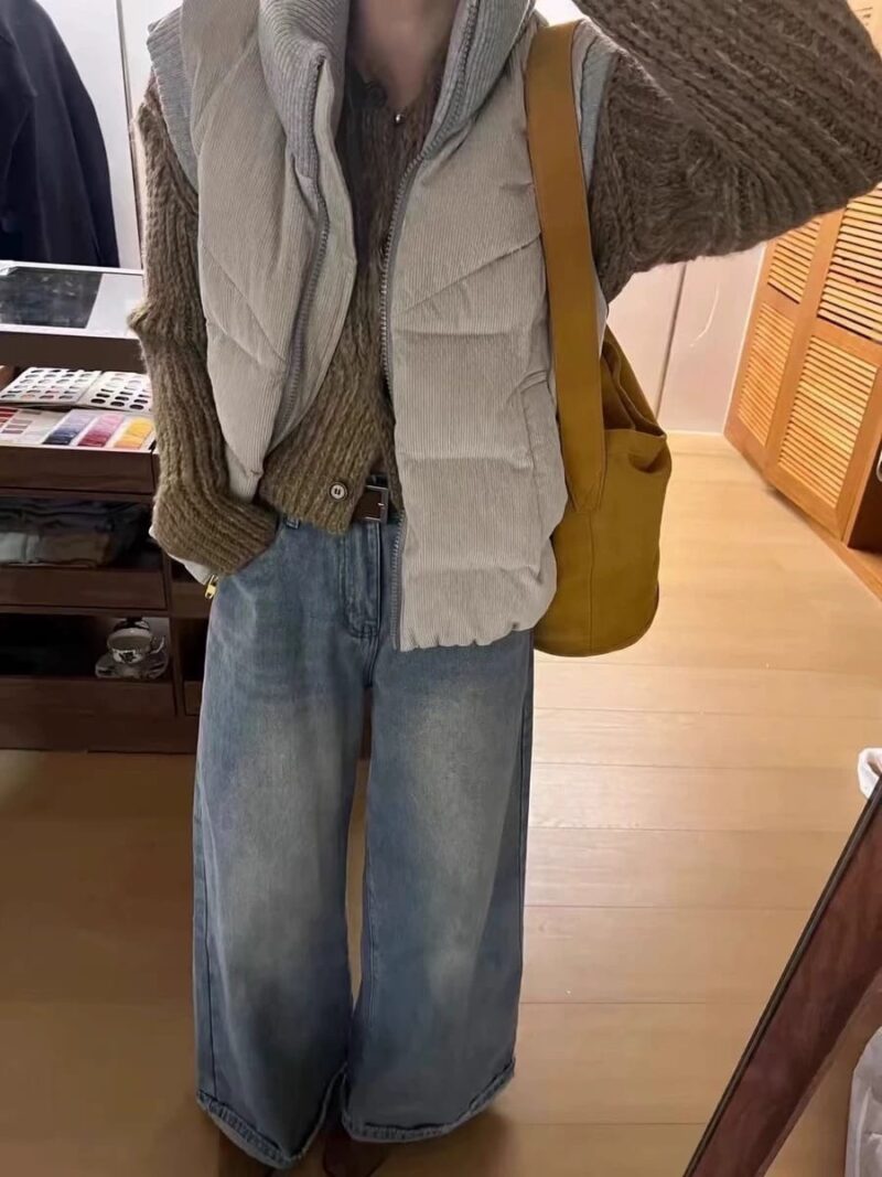 重磅!鹅绒马甲超级保暖 外层羊毛针织