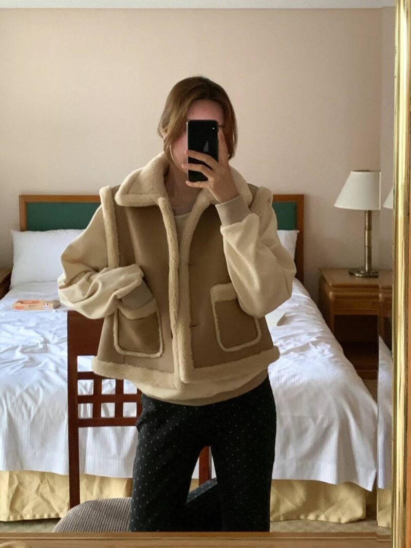 冬日必备两面马甲！可可爱爱 羊毛10%