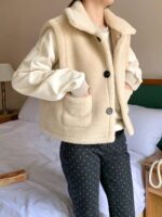 冬日必备两面马甲！可可爱爱 羊毛10%