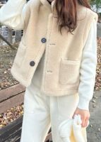 冬日必备两面马甲！可可爱爱 羊毛10%