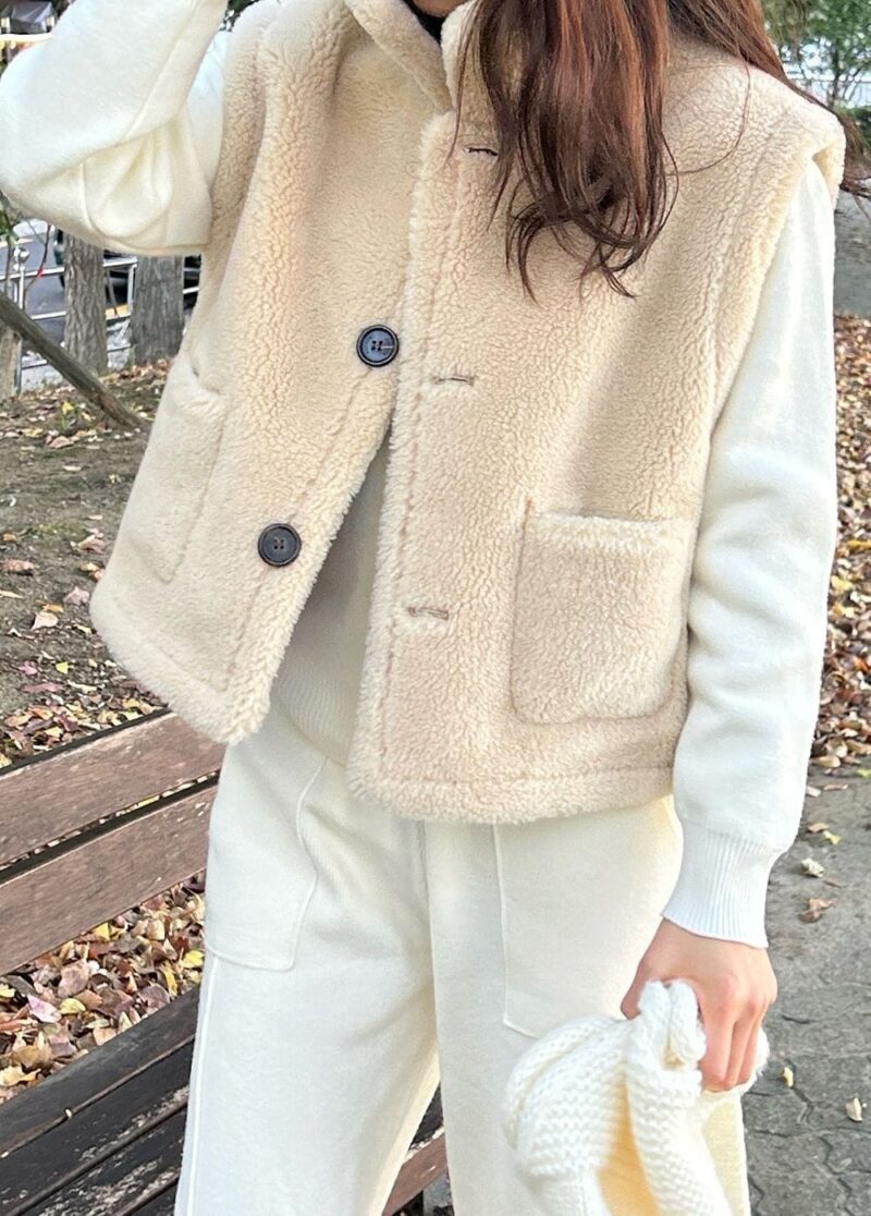 冬日必备两面马甲！可可爱爱 羊毛10%