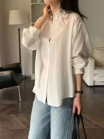 慵懒感两穿衬衫 垂坠感超好