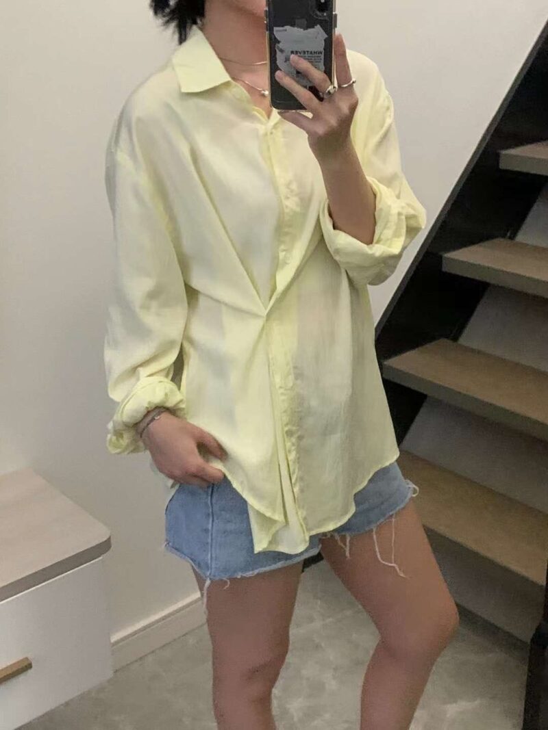 慵懒感两穿衬衫 垂坠感超好