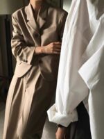 小个子可以入的短款宽松西装外套