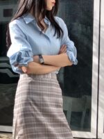 棉麻衬衫两件套