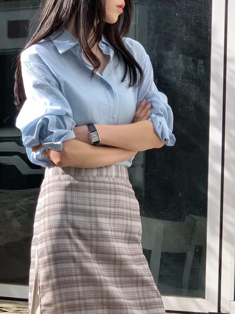 棉麻衬衫两件套