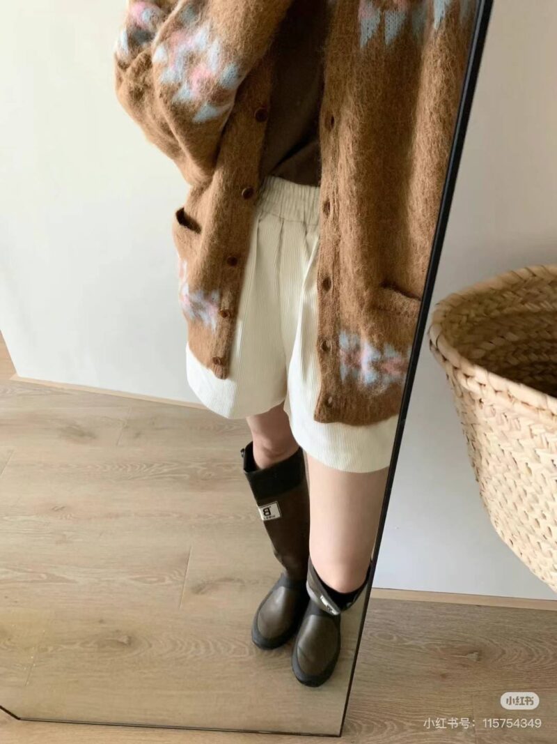 冬日氛围感复古提花毛衣开衫 羊驼毛48%