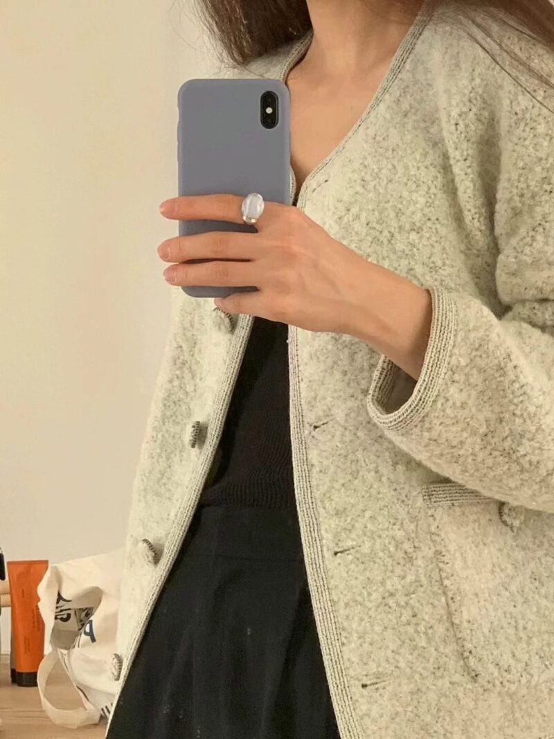 洋气奥利奥小香风 羊毛60%羊驼毛20%