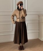 麻料编制的小香风