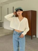 短款气质姐姐的针织开衫 太温柔了