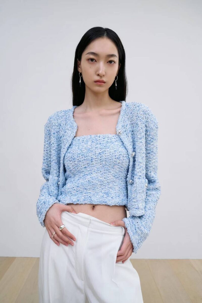 绝美棉混纺针织小香风