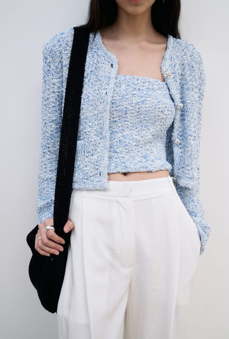 绝美棉混纺针织小香风