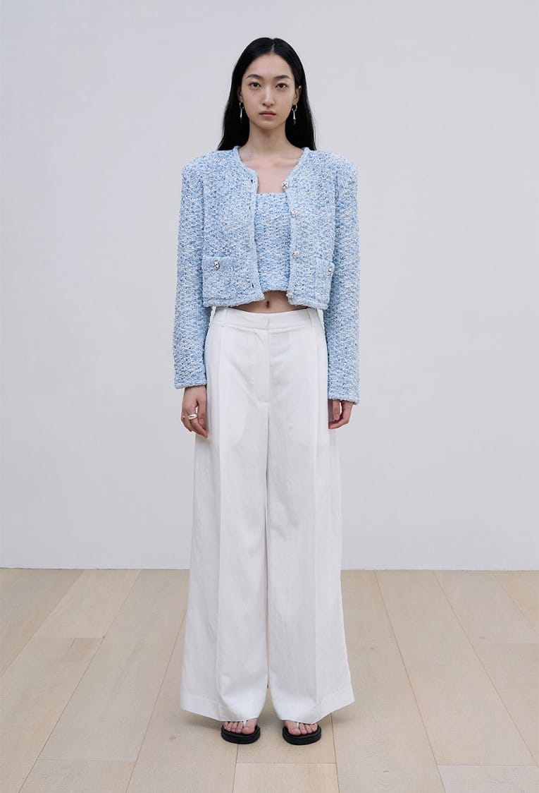 绝美棉混纺针织小香风