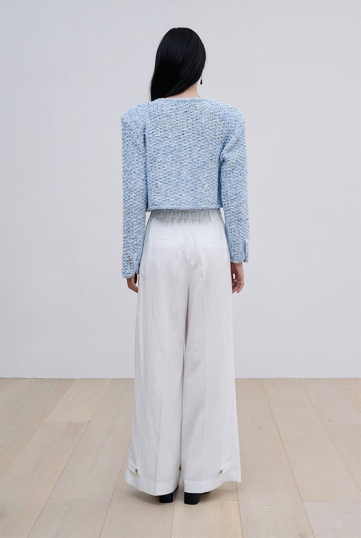 绝美棉混纺针织小香风