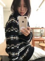 复古配色绝美毛衣 氛围感的神 羊羔毛43%