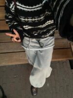 复古配色绝美毛衣 氛围感的神 羊羔毛43%