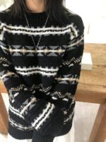 复古配色绝美毛衣 氛围感的神 羊羔毛43%