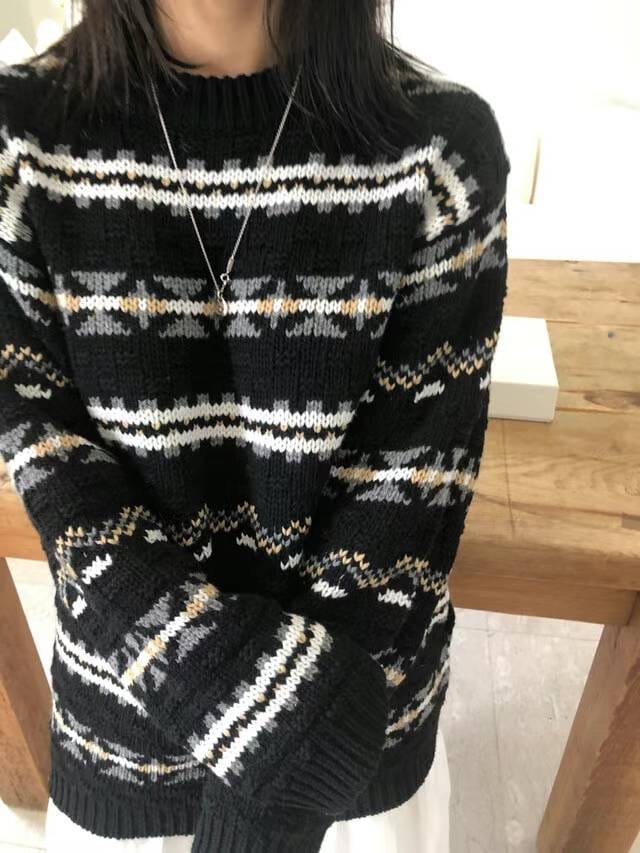 复古配色绝美毛衣 氛围感的神 羊羔毛43%