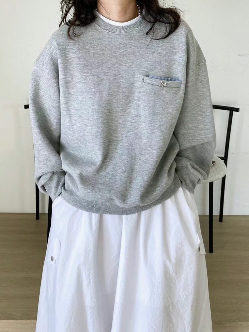 宽松的加薄绒卫衣 （不含蝴蝶结）