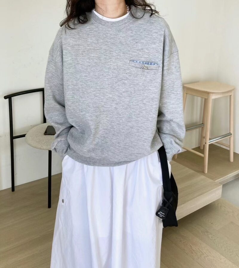 宽松的加薄绒卫衣 (不含蝴蝶结)