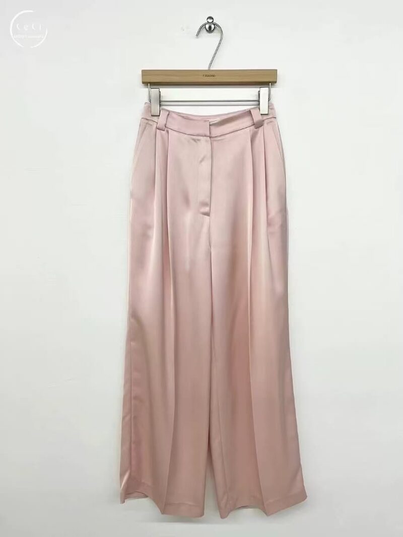 醋酸面料西装裤 绝美樱花粉