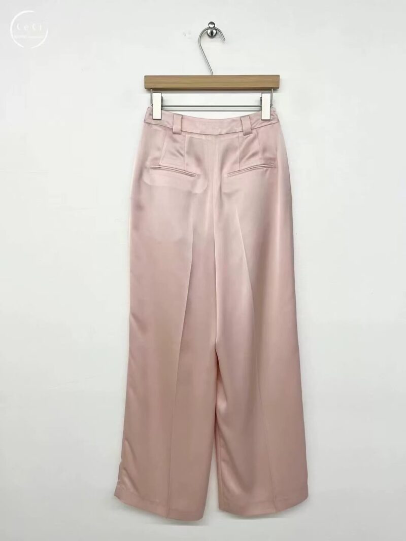 醋酸面料西装裤 绝美樱花粉