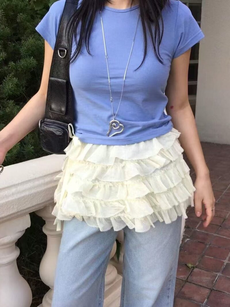 纯手工缝制蛋糕芭蕾裙 叠穿神器