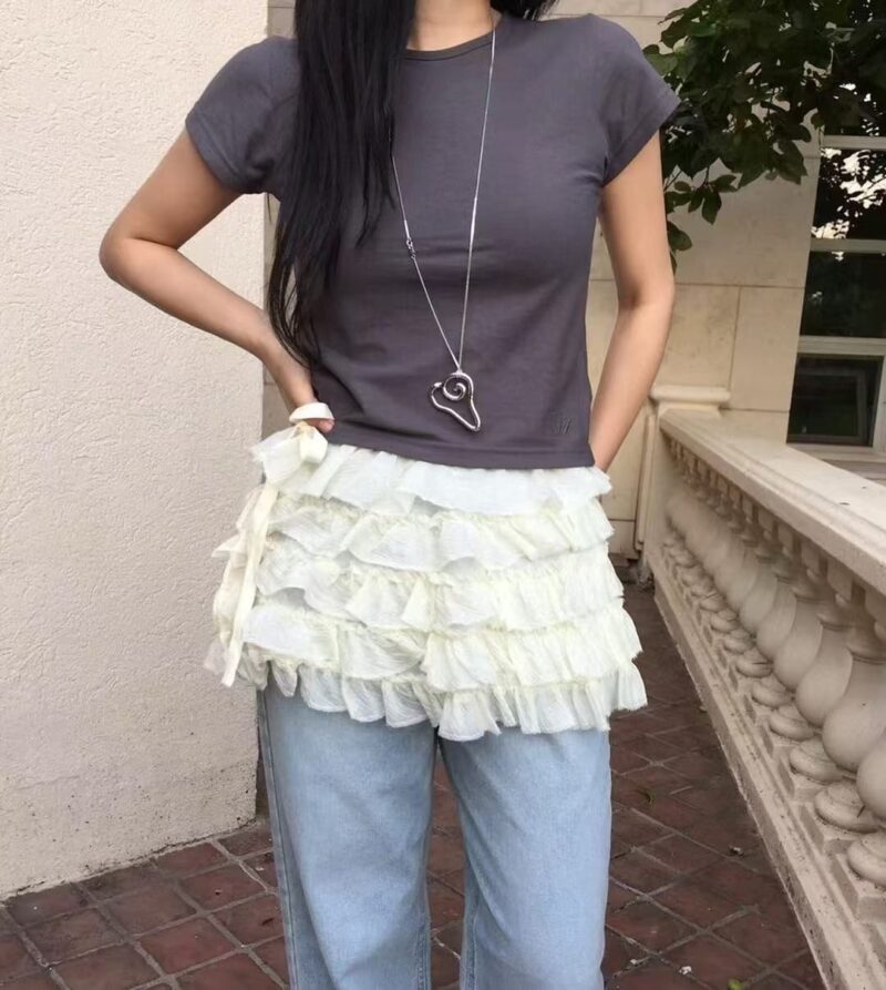 纯手工缝制蛋糕芭蕾裙 叠穿神器