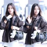 Newjeans 同款复古亮面风衣 [咖色]