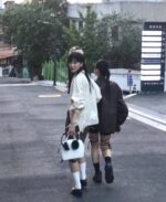 Newjeans 同款复古亮面风衣 [奶油]