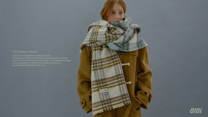 复古马卡龙格子大围巾