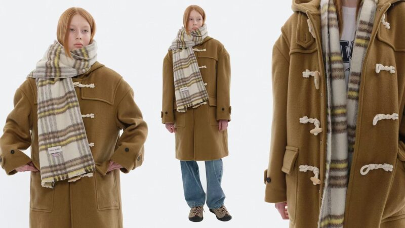 复古马卡龙格子大围巾