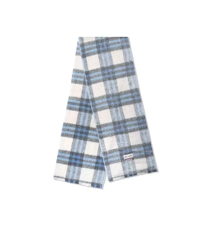 复古马卡龙格子大围巾