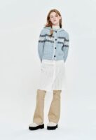 baby蓝费尔岛兔兔连帽开衫