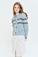 baby蓝费尔岛兔兔连帽开衫